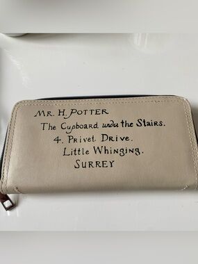Beige 'Mr. H. Potter' Zip Wallet - Novelty Envelope Design